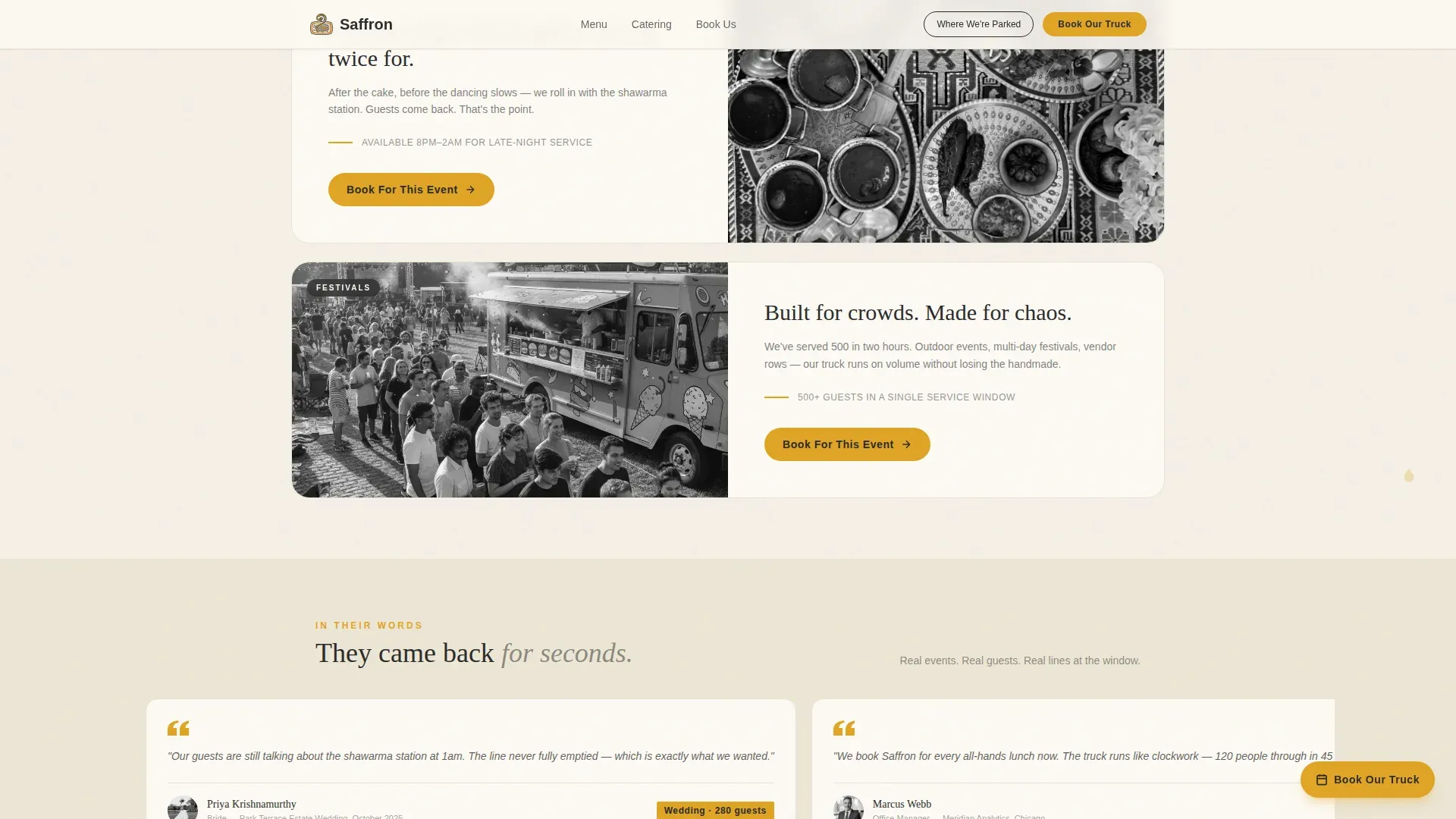Halal Food & Dining Advanced Booking Website Template