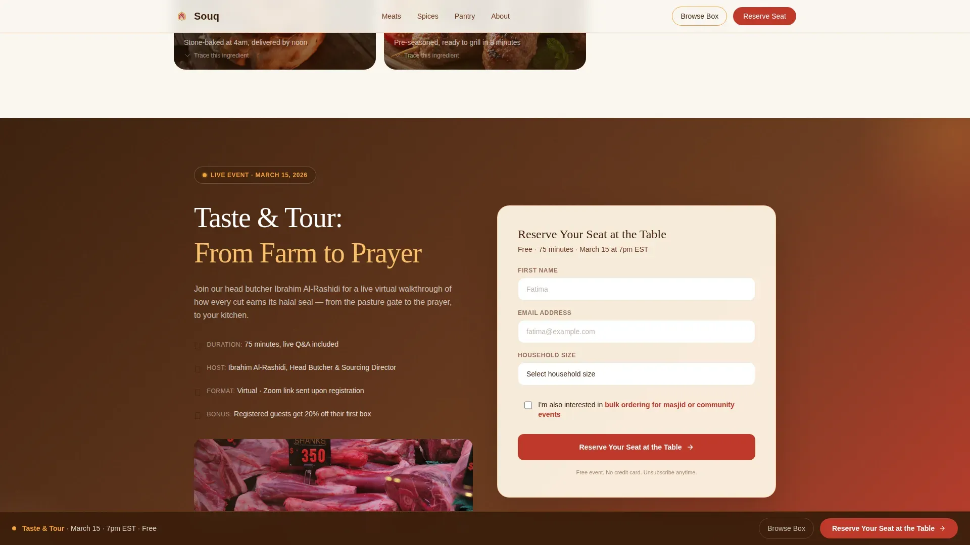 Halal Food & Dining Specialist Professional Website Template