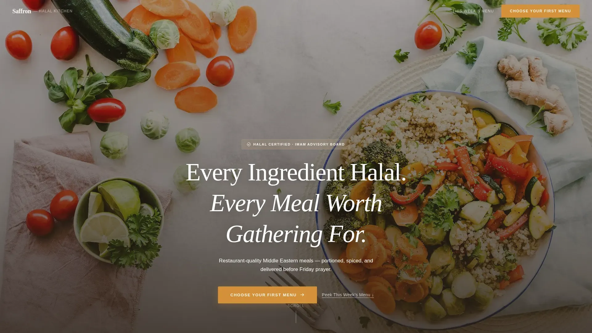 Halal Food & Dining Blog Website Template