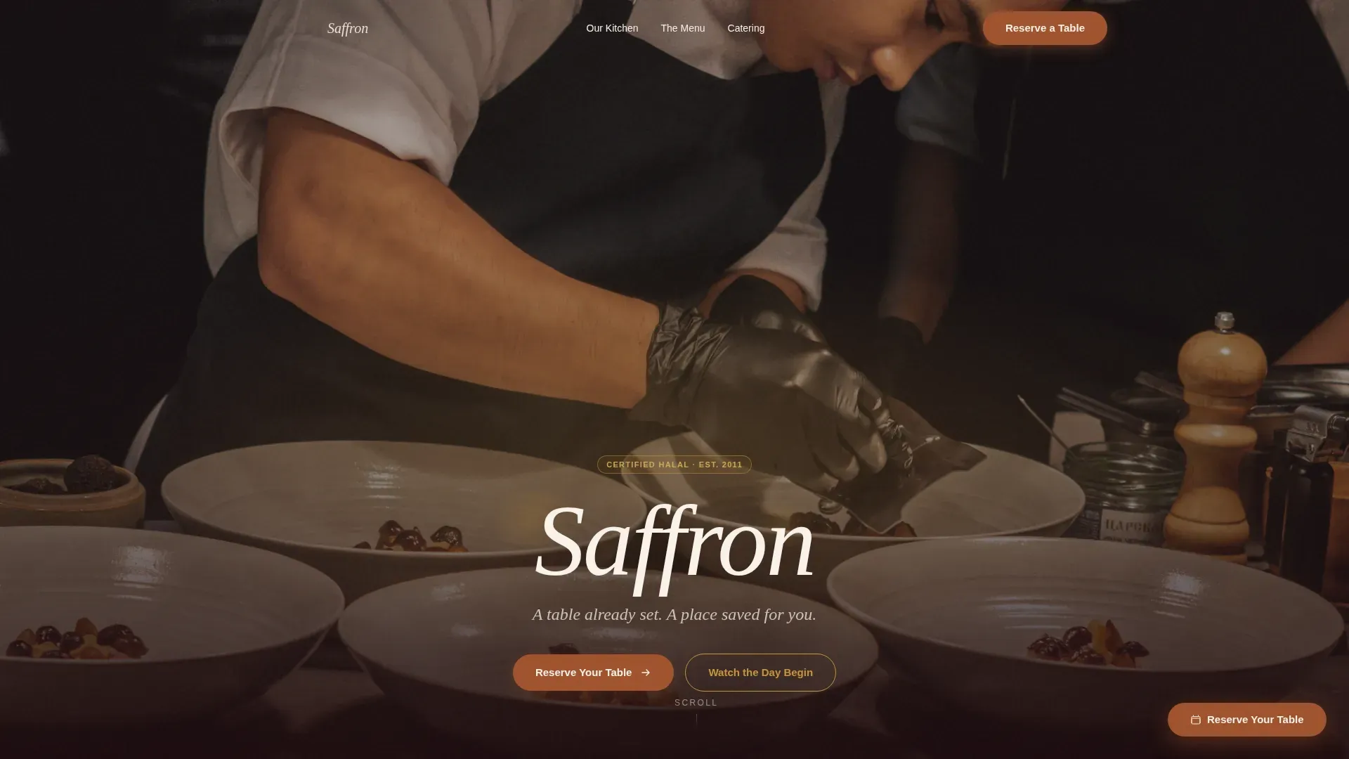 Restaurant & Dining Specialist Booking Website Template
