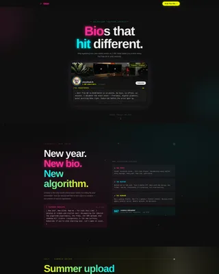 Electric YouTube Bio Landing Page Template