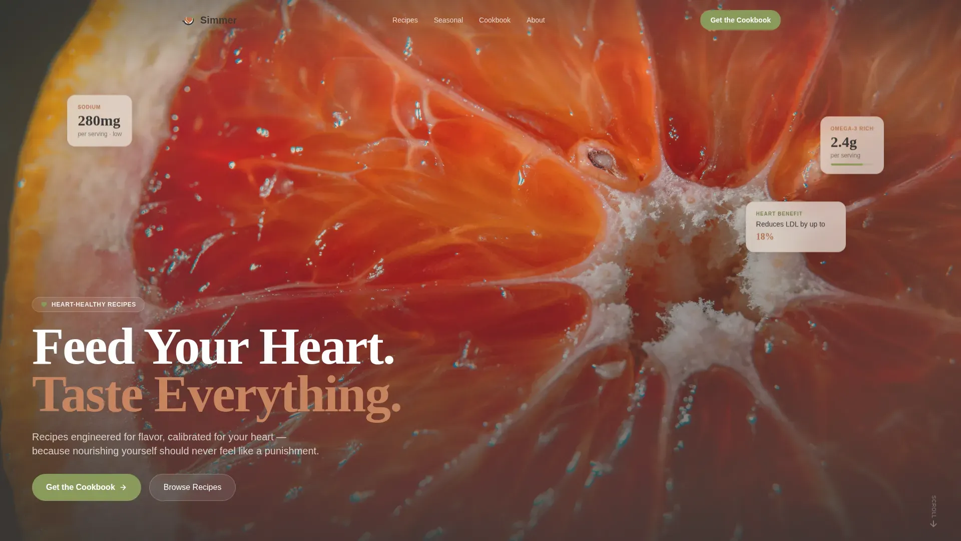 Smart Nutrition Recipes | Free Website Template | Rocket
