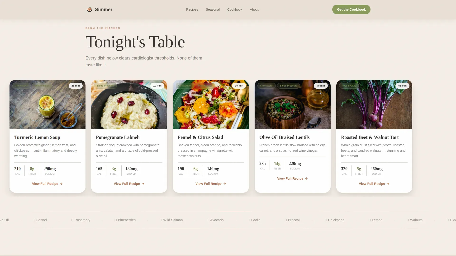 Smart Nutrition Recipes | Free Website Template | Rocket