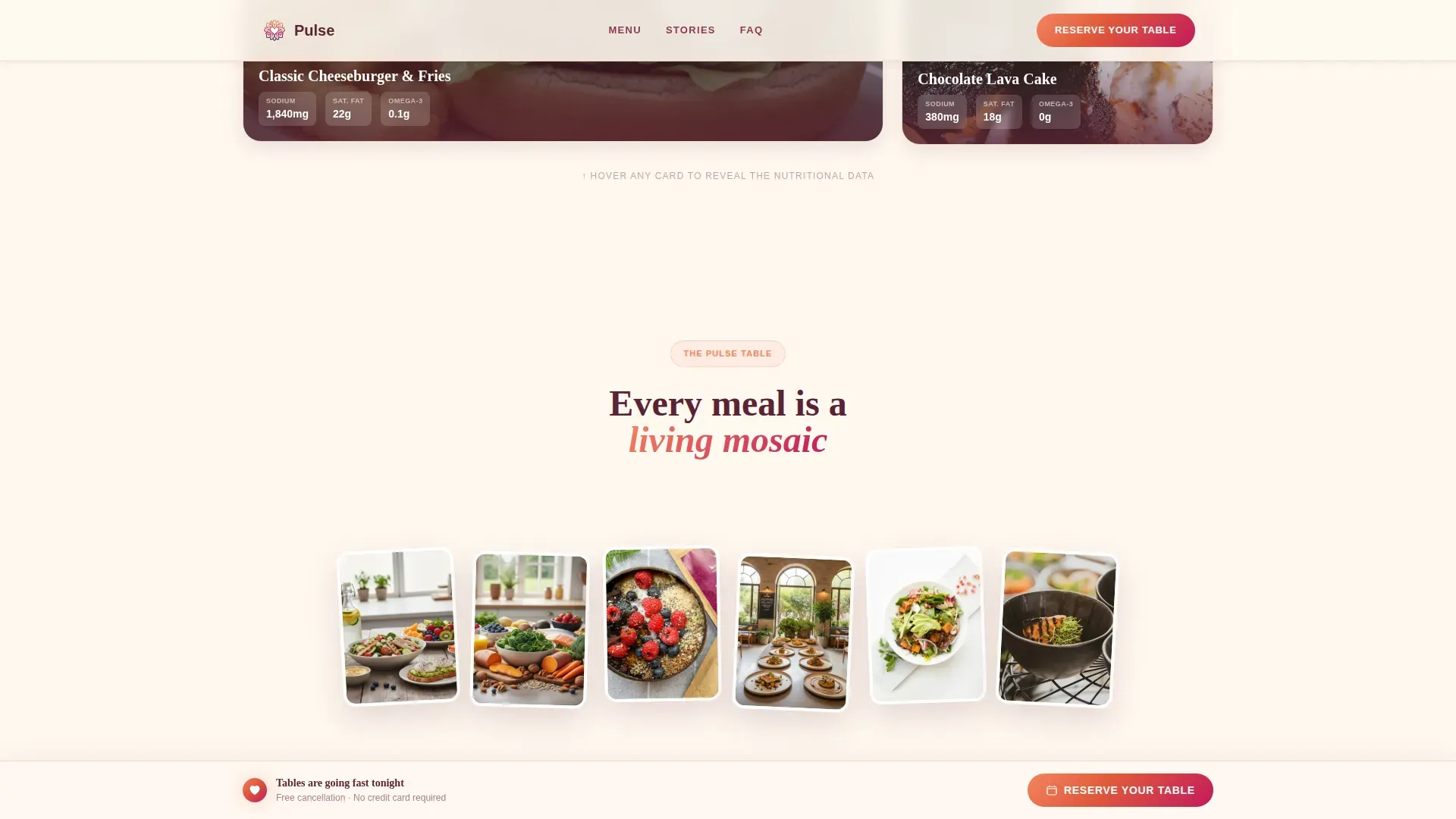 Wellness Restaurant Nutrition | Free Website Template | Rocket