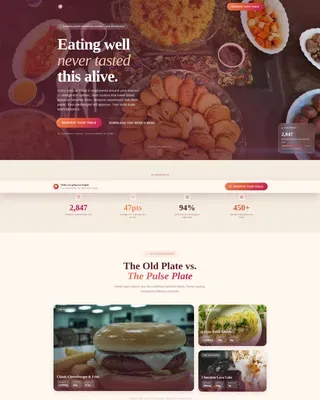 Wellness Restaurant Nutrition | Free Website Template | Rocket