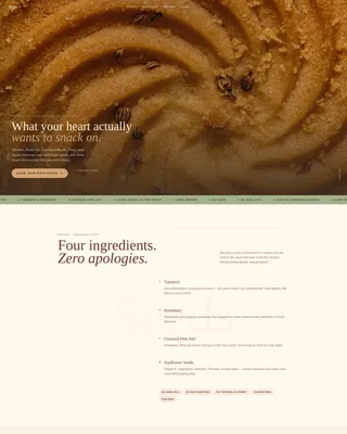 Wholesome Snack | Free Website Template | Rocket