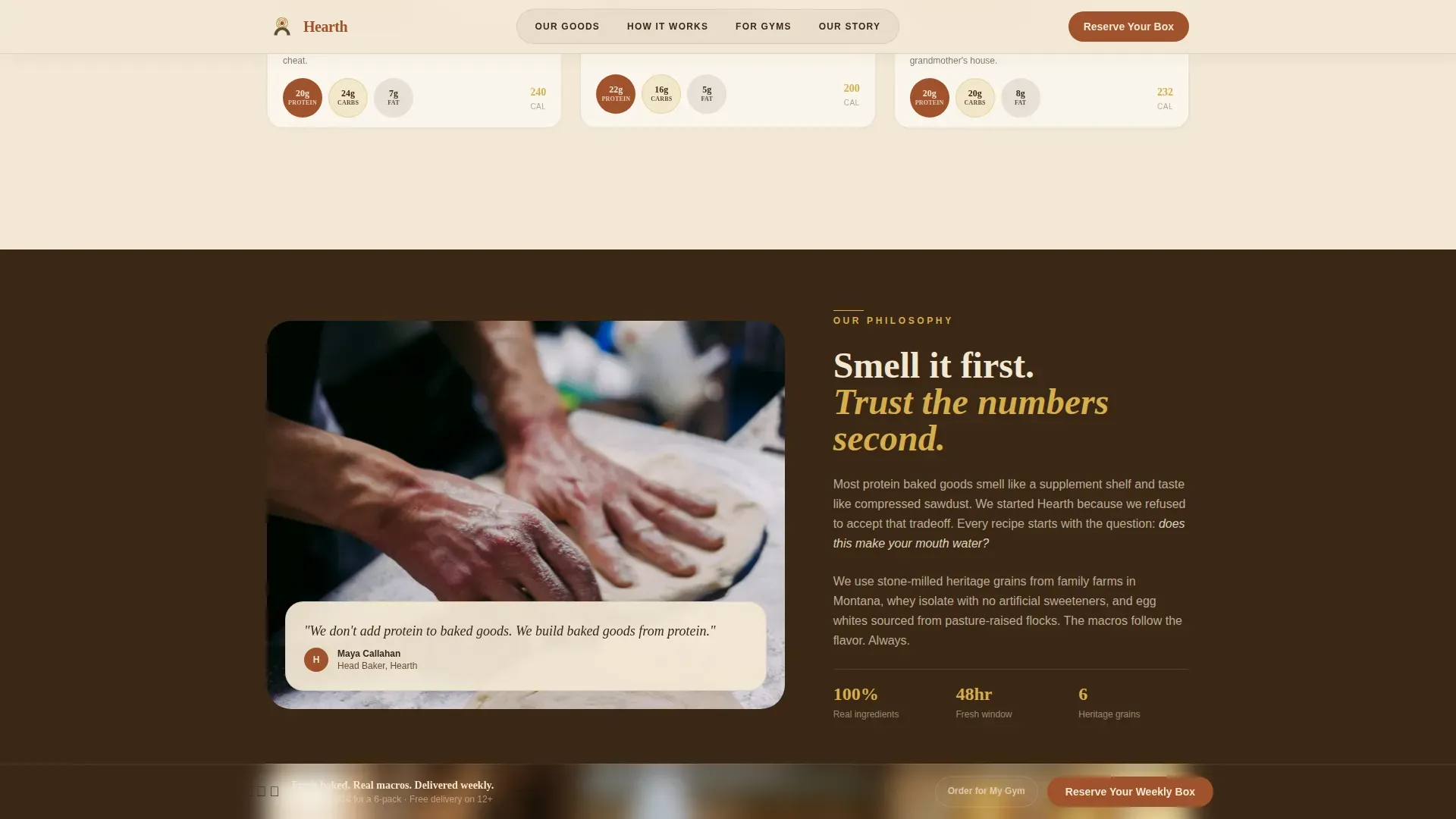 High-Protein Food & Dining Booking Website Template