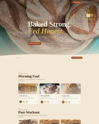 High-Protein Food & Dining Booking Website Template