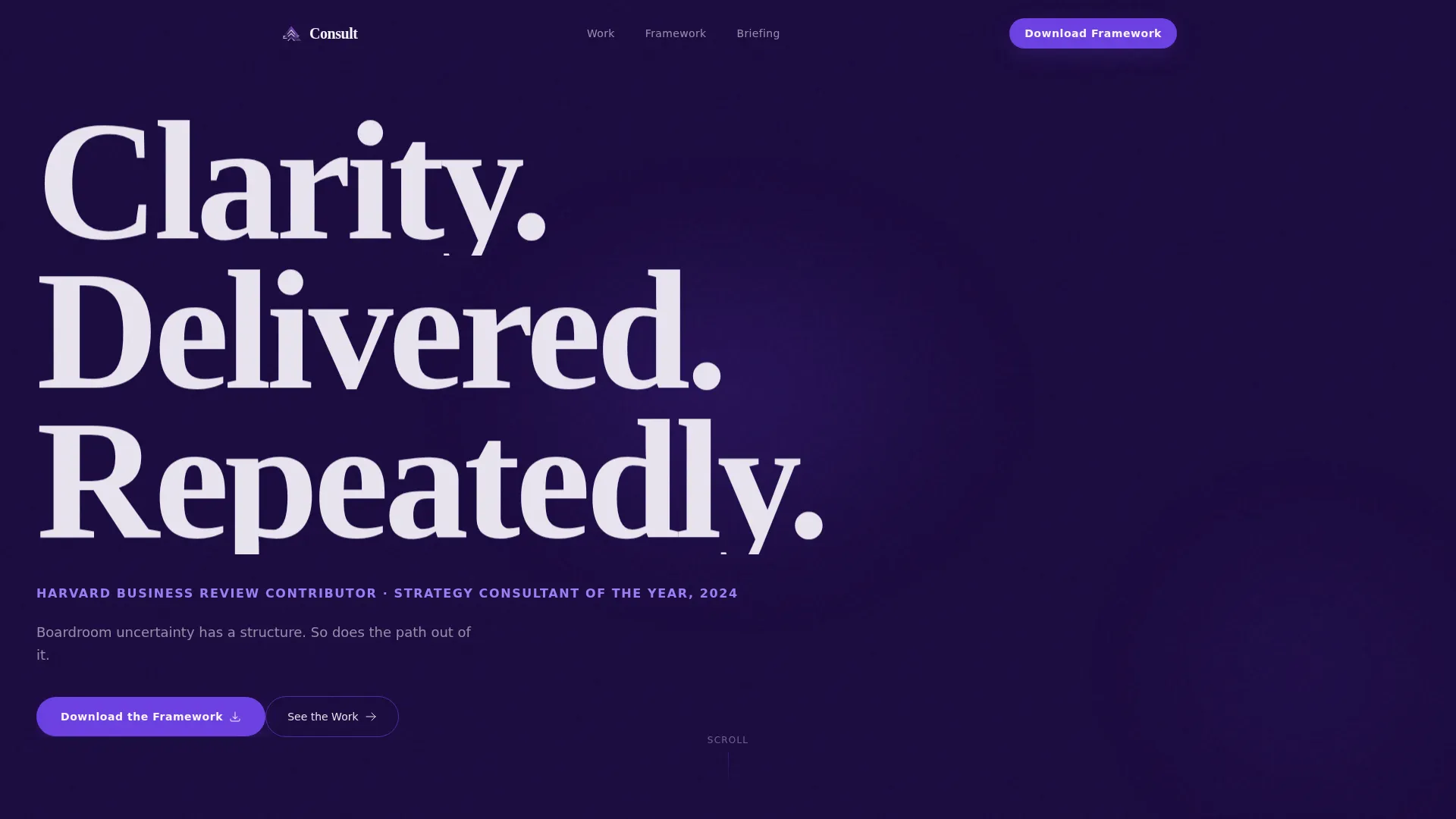 Consultant Career Portfolio Website Template