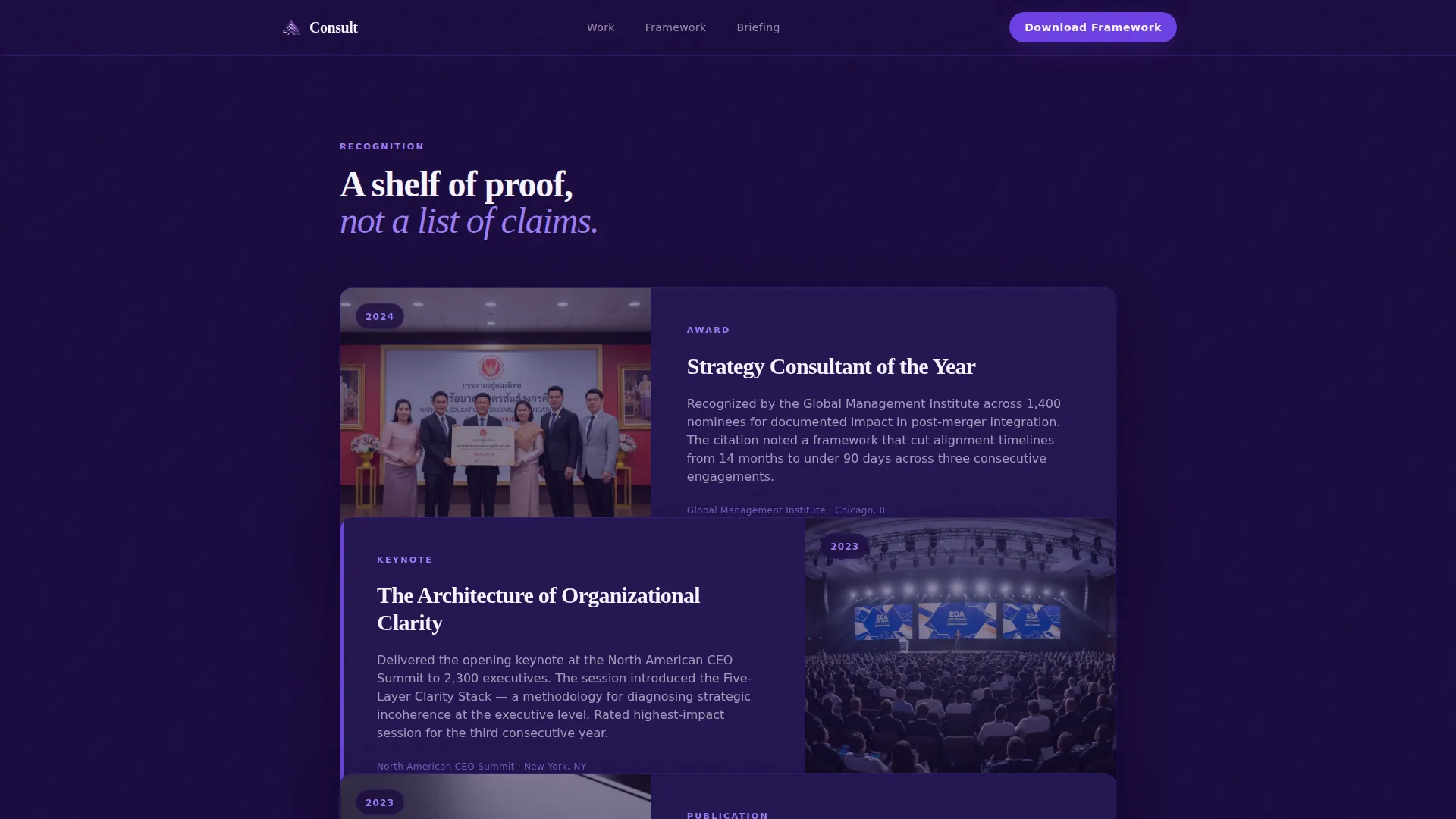 Consultant Career Portfolio Website Template