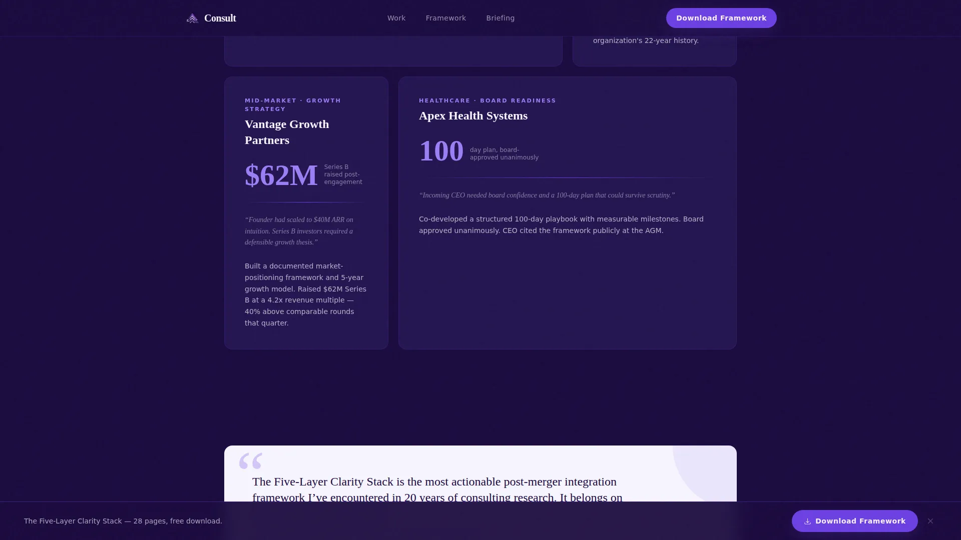 Consultant Career Portfolio Website Template
