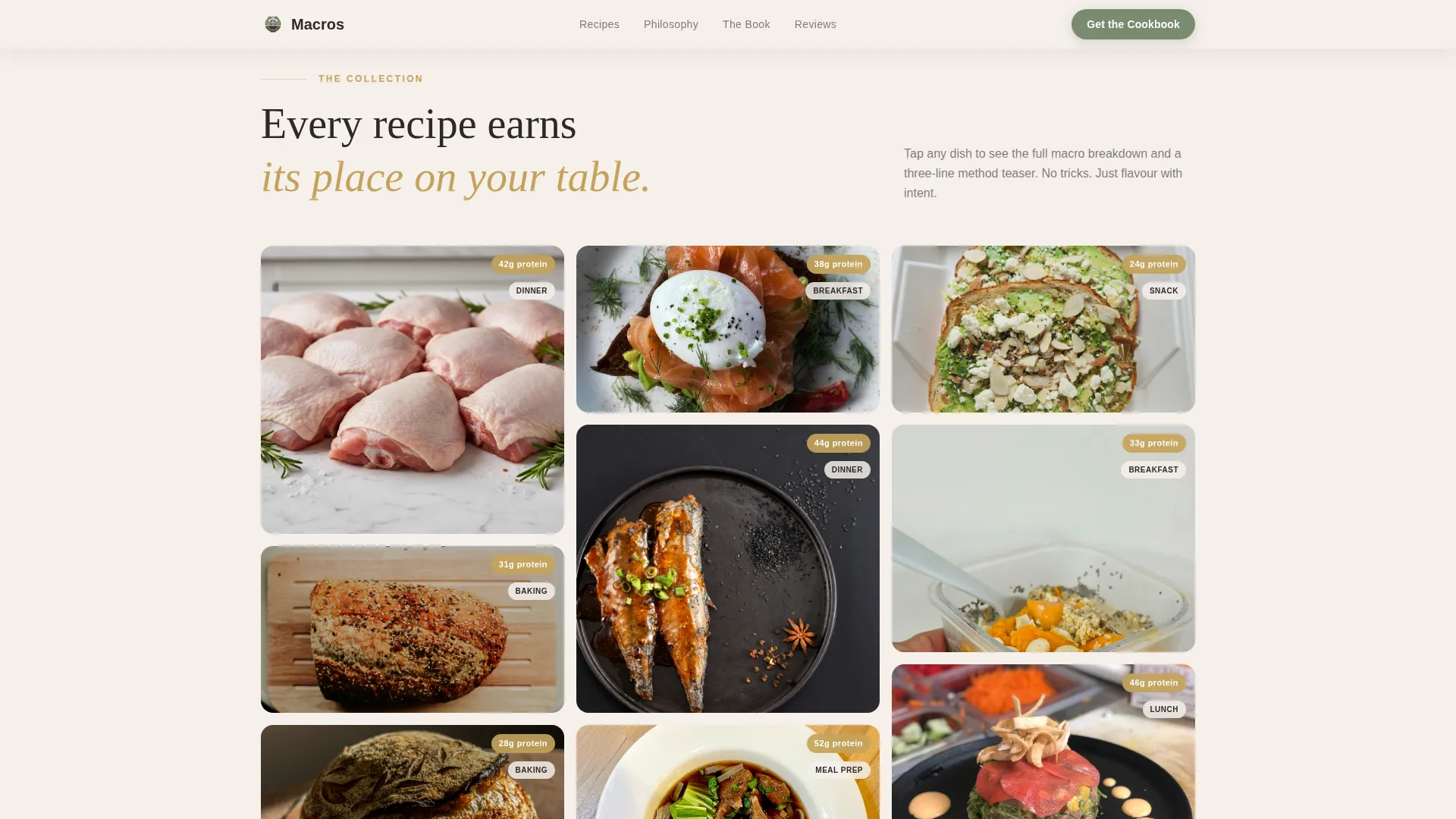 High-Protein Food & Dining Blog Website Template