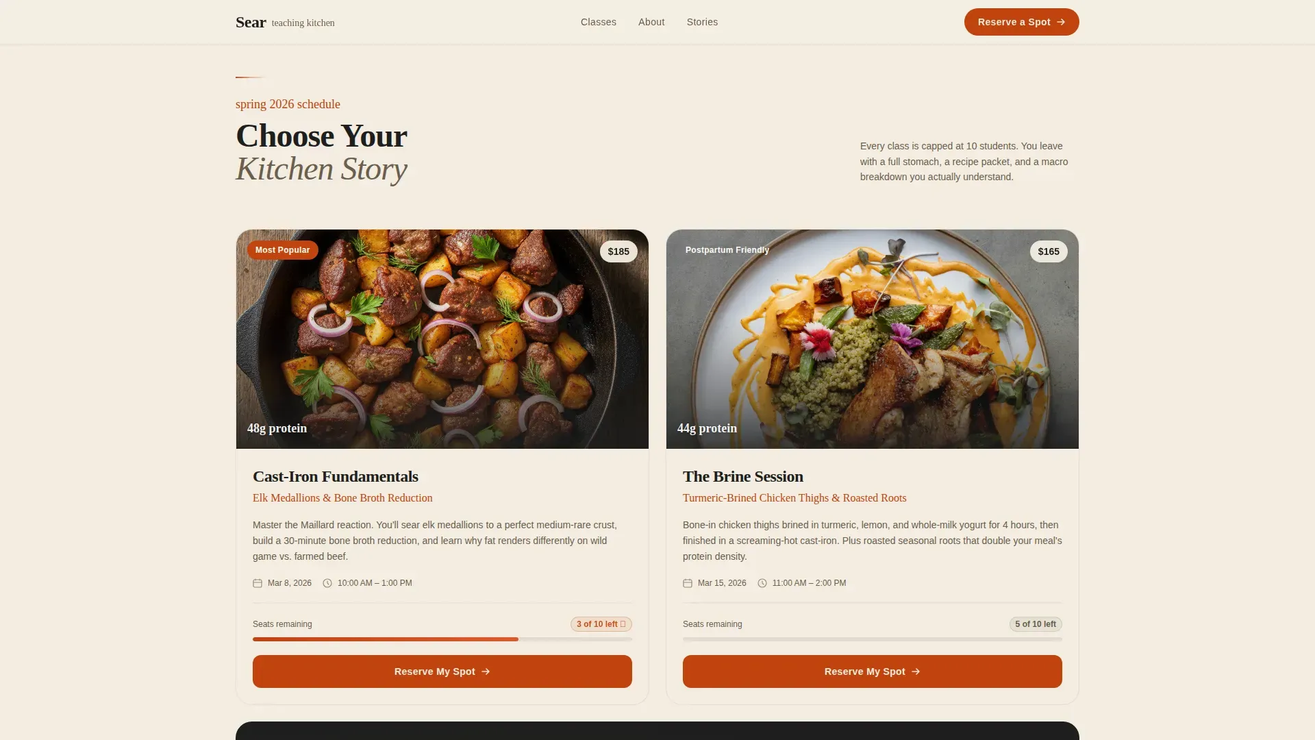 High-Protein Food & Dining Specialist Booking Website Template