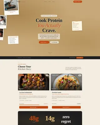 High-Protein Food & Dining Specialist Booking Website Template