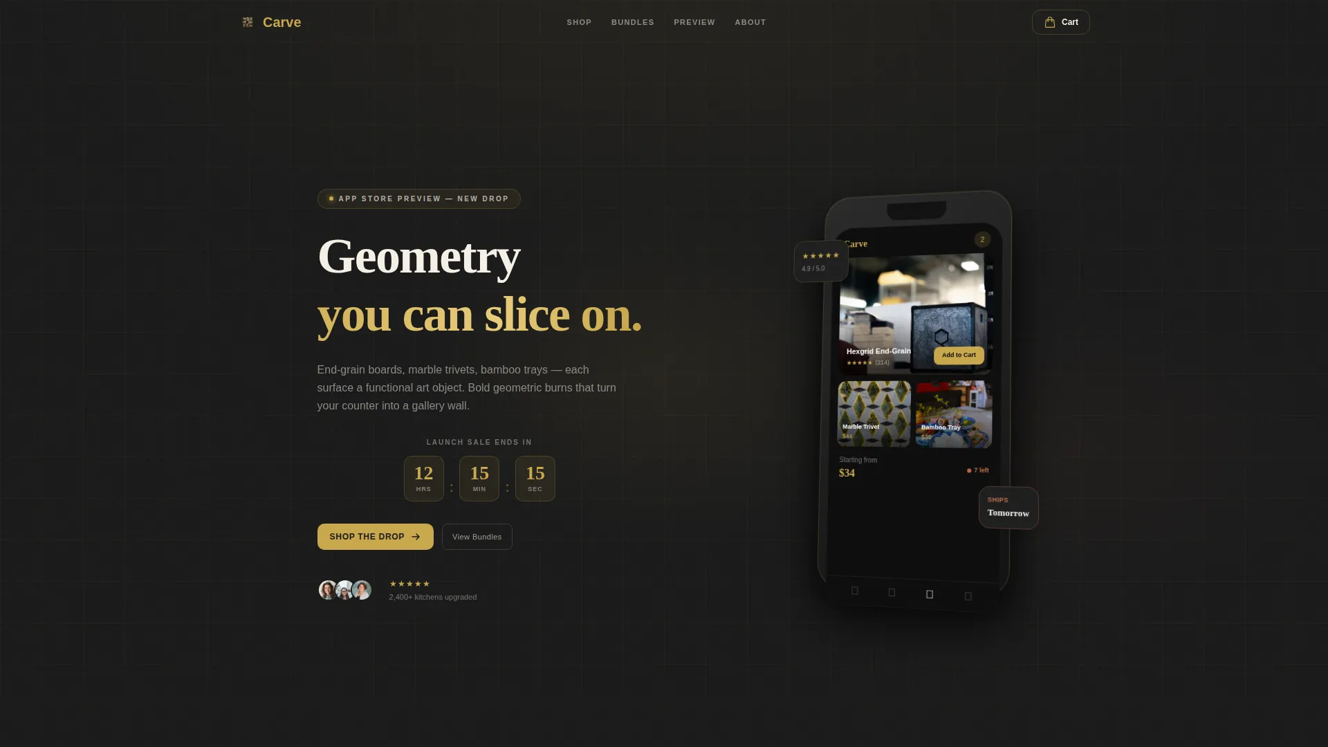 Cutting Boards & Kitchen Accessories Store Professional Website Template