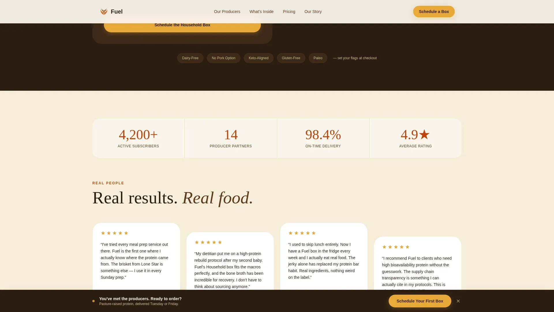 High-Protein Food & Dining Specialist Reviews Website Template