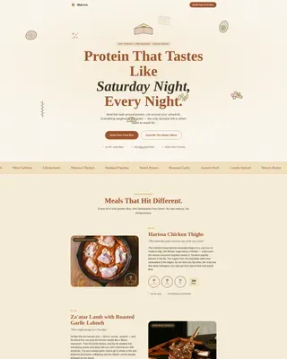 High-Protein Food & Dining Advanced Professional Website Template