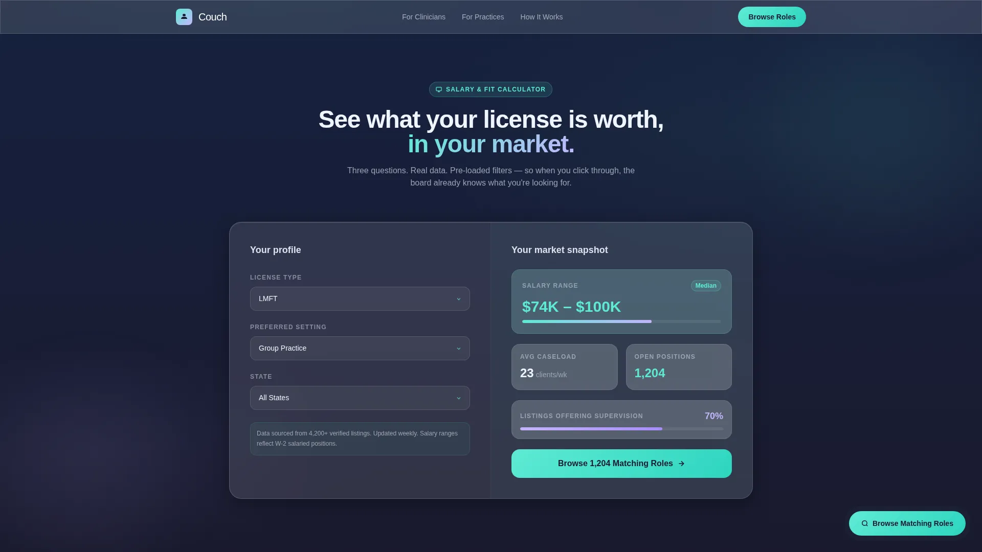 Therapy & Counseling Digital Presence Cost Calculator Website Template