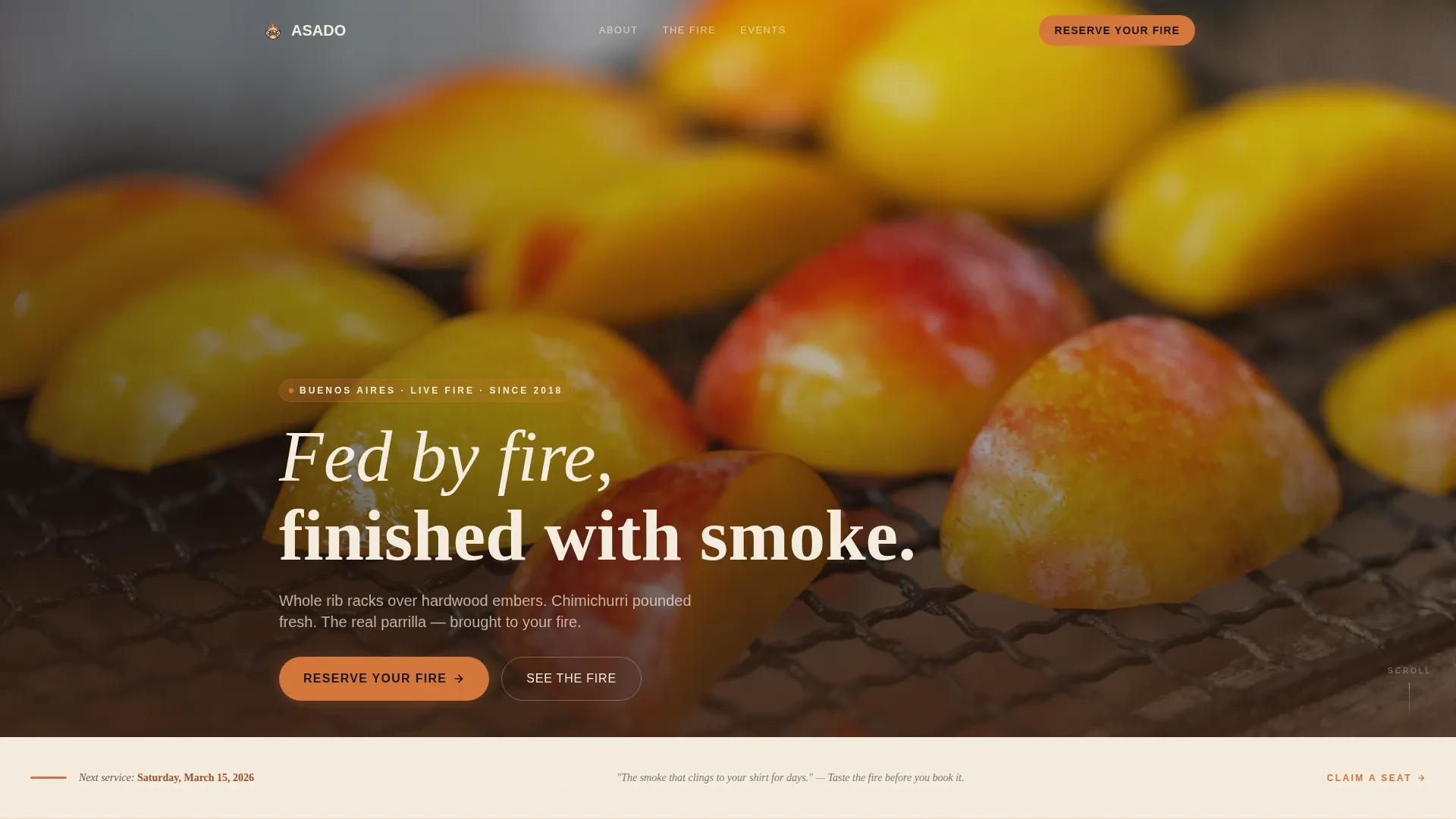Sizzling Parrilla | Free Website Template | Rocket