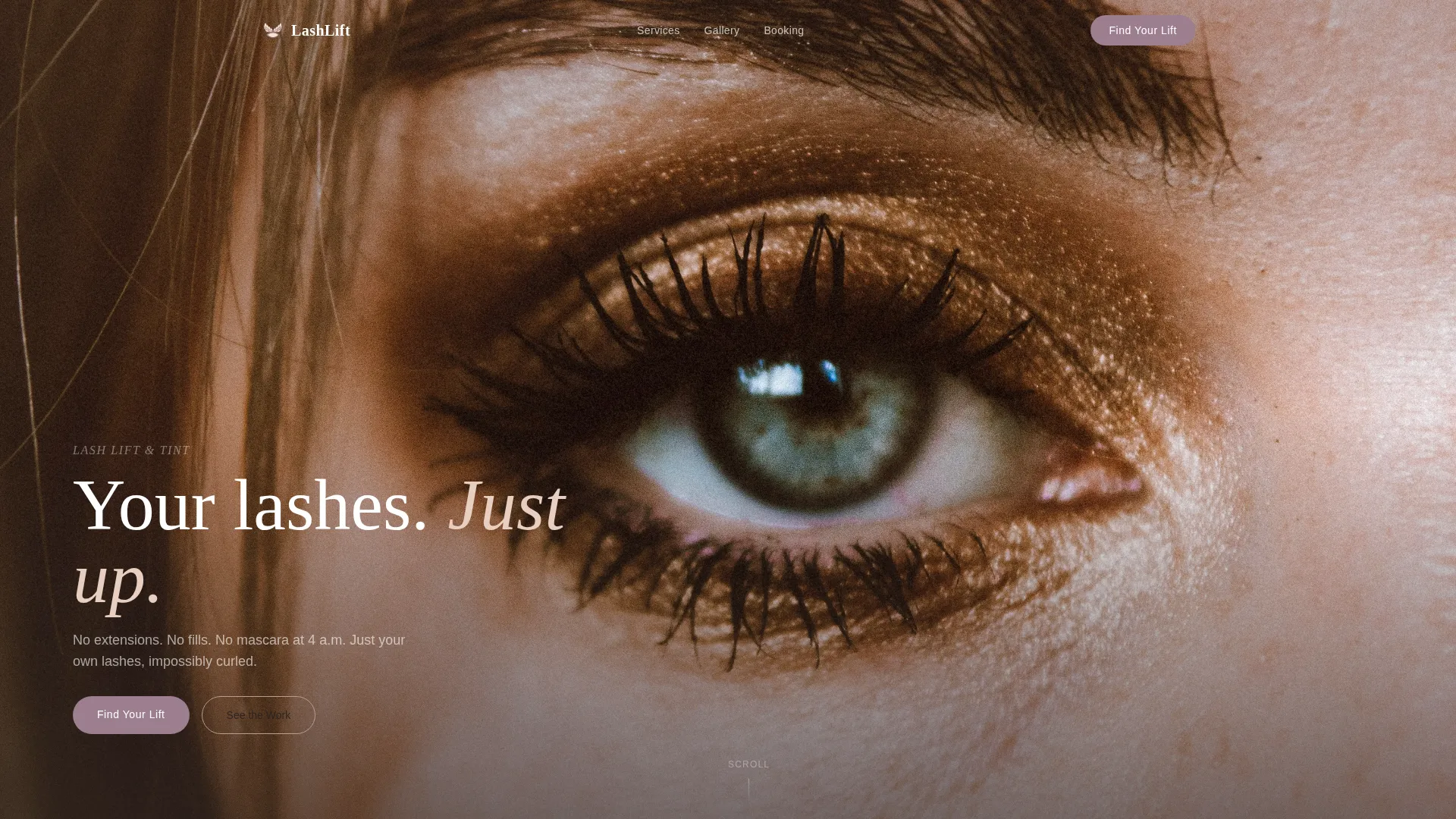 Nail & Lash Studio Booking Website Template