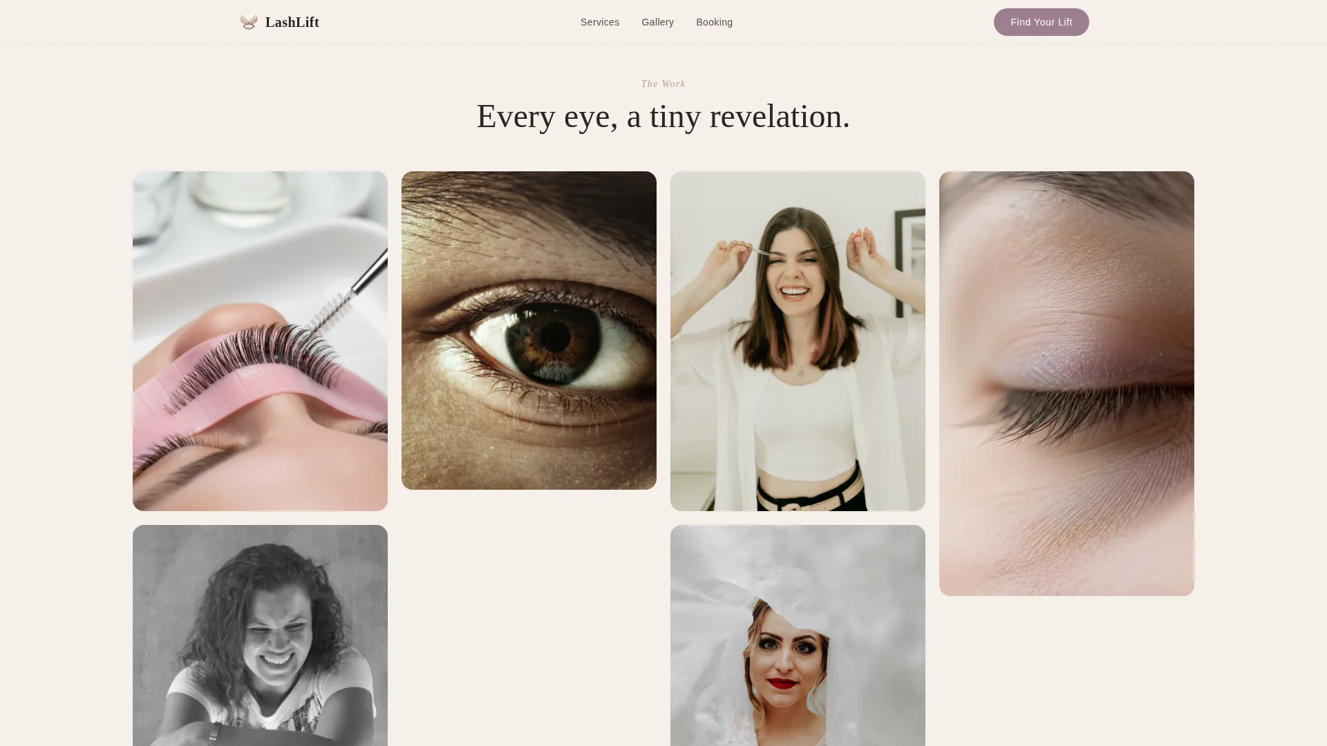 Nail & Lash Studio Booking Website Template