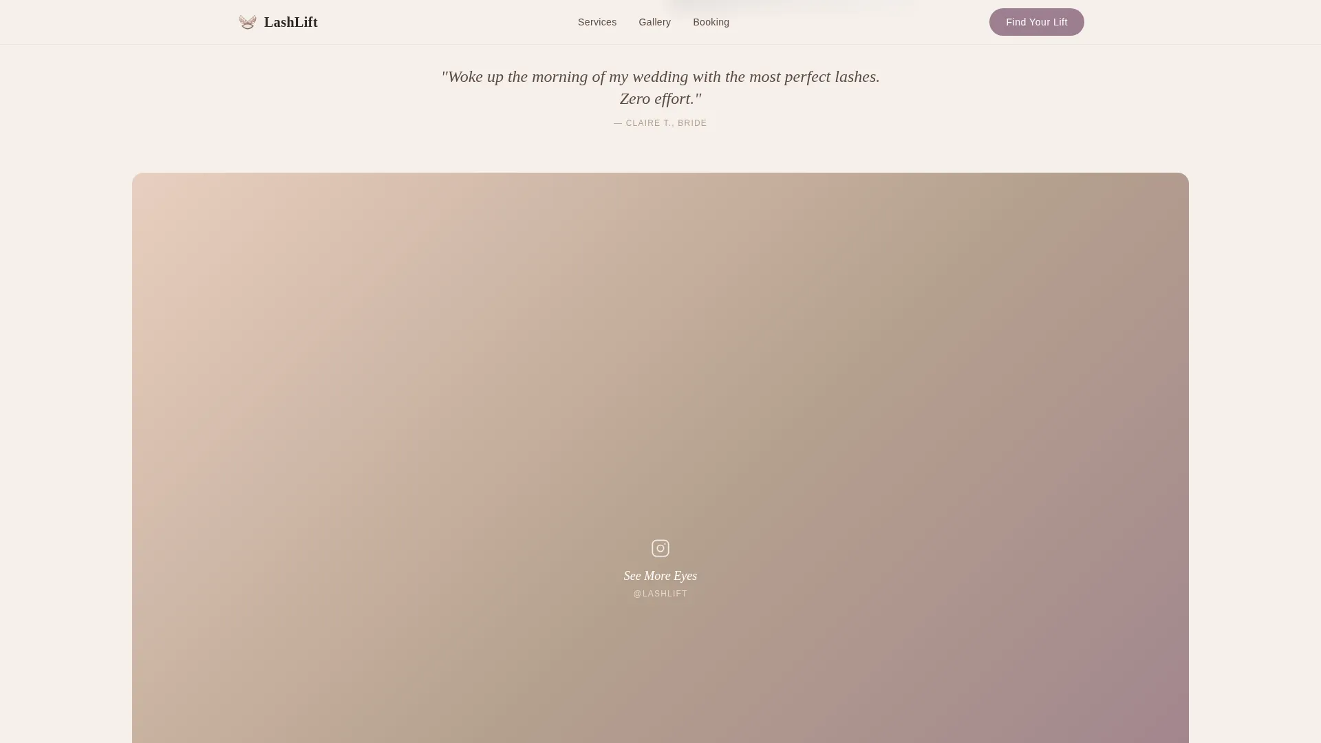 Nail & Lash Studio Booking Website Template