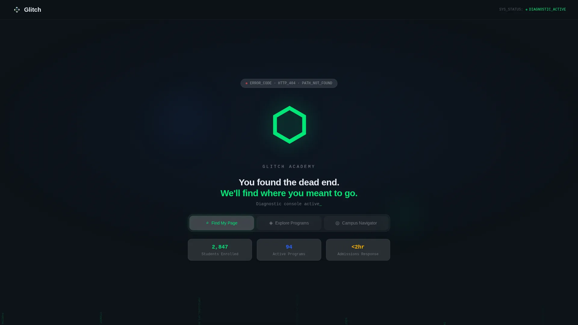 School & Academy 404 Recovery Website Template