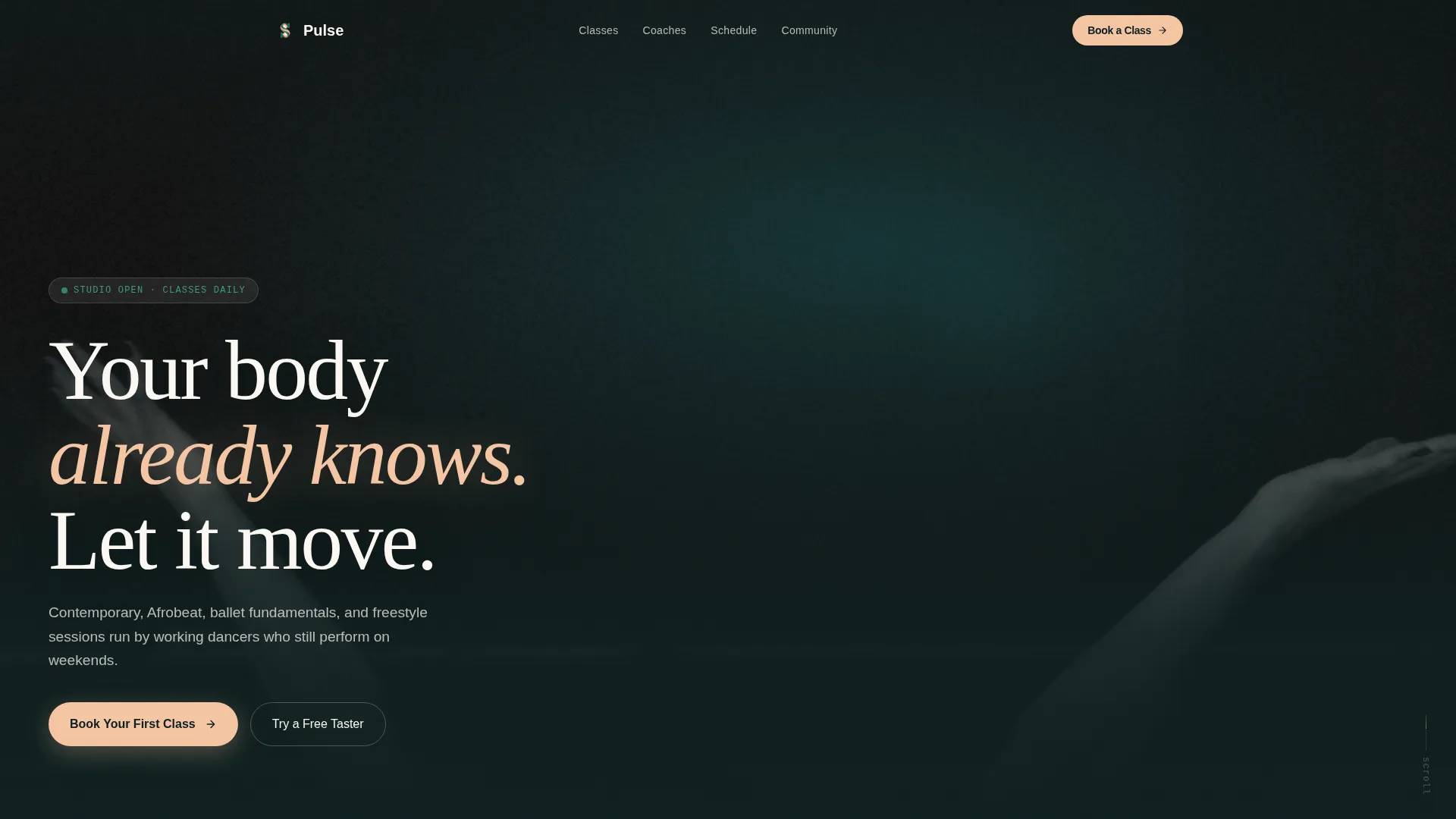 Dance Fitness Booking Website Template