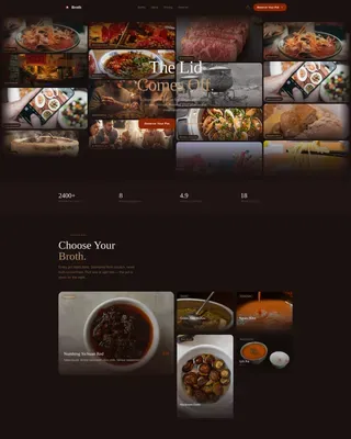 Luxe Minimal Hot Pot Restaurant Landing Page Template