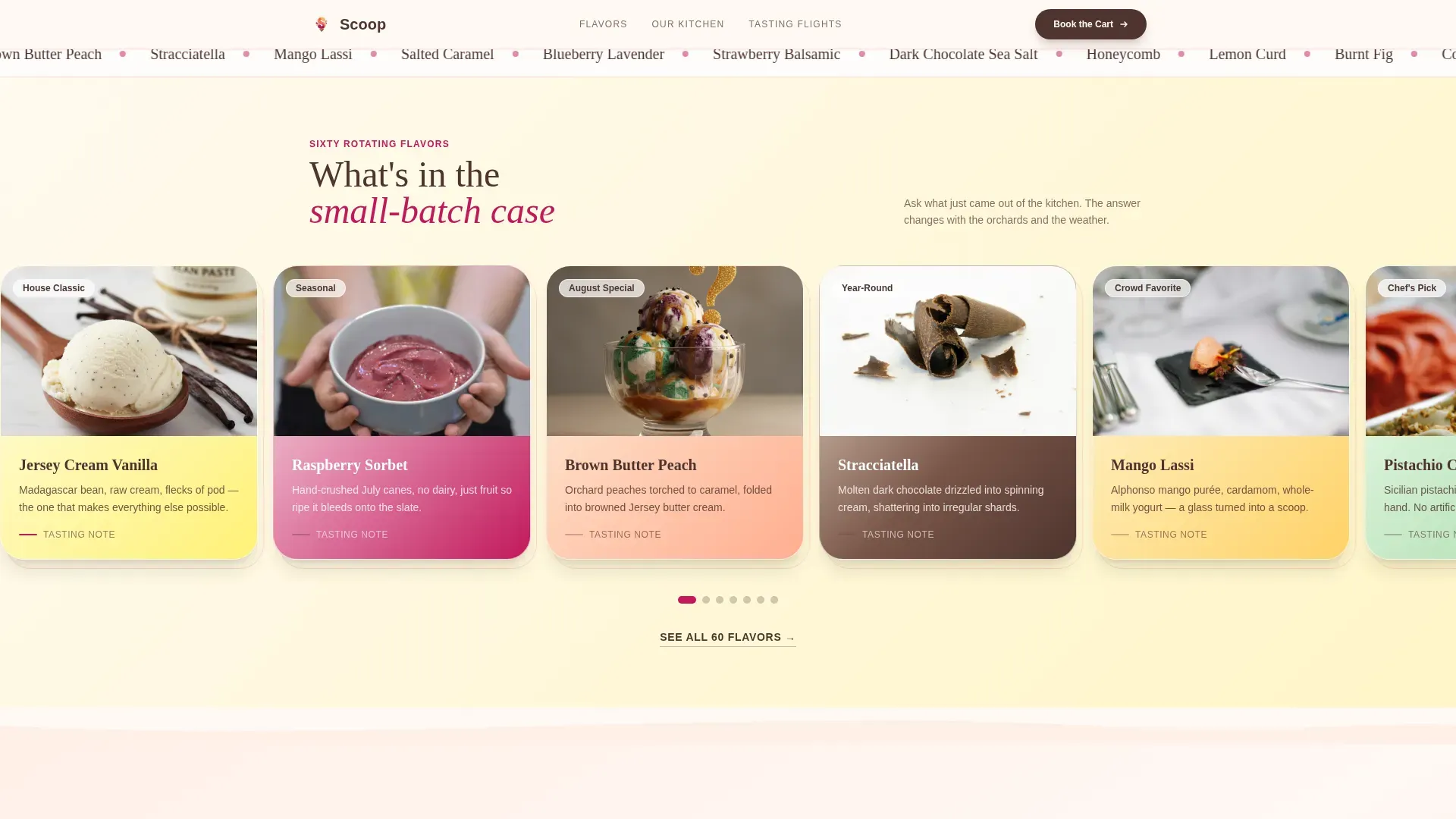 Artisan Gelato & Ice Cream Parlor Website Template