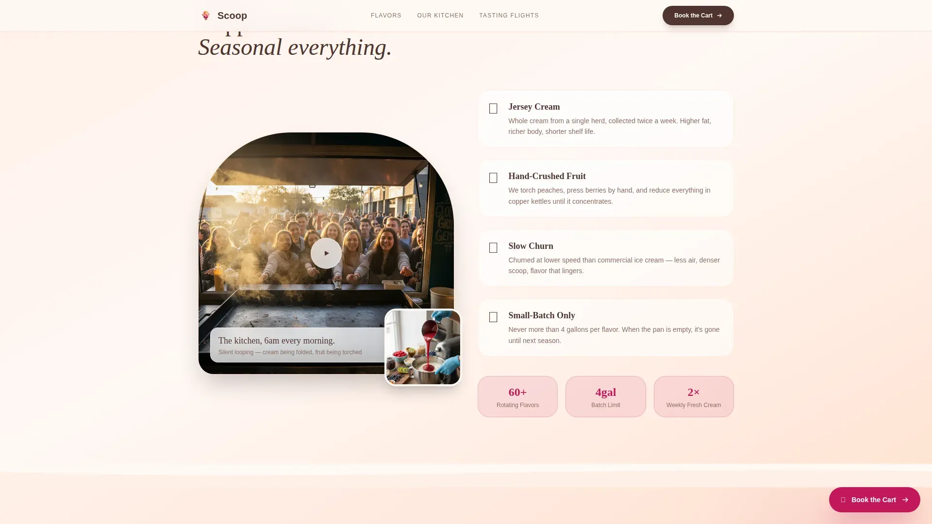 Artisan Gelato & Ice Cream Parlor Website Template