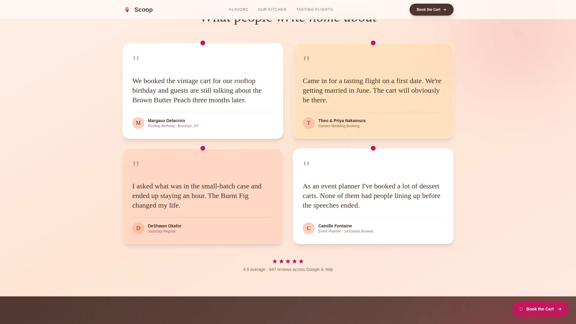 Artisan Gelato & Ice Cream Parlor Website Template