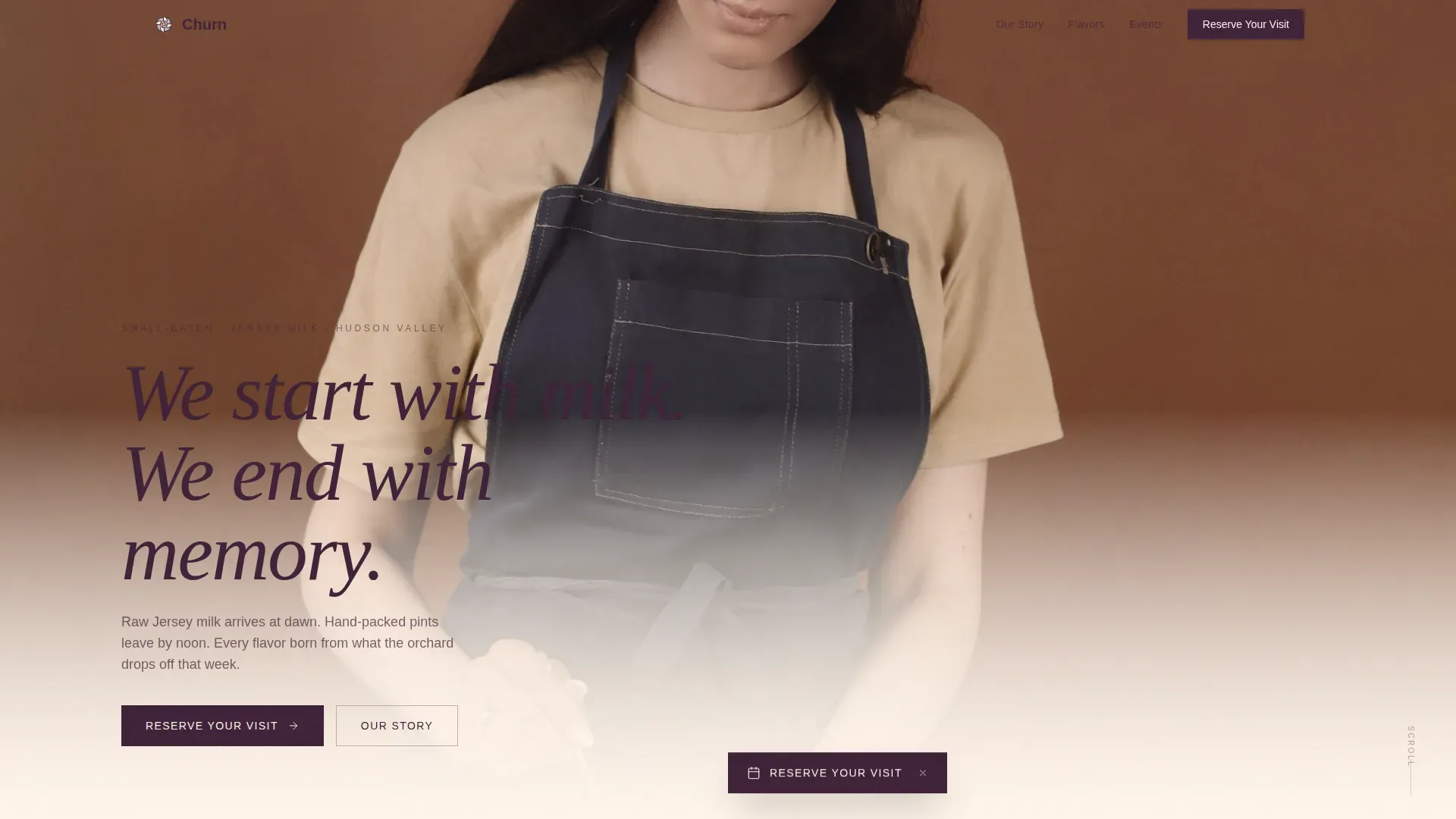 Artisan Batch Creamery Landing Page Template