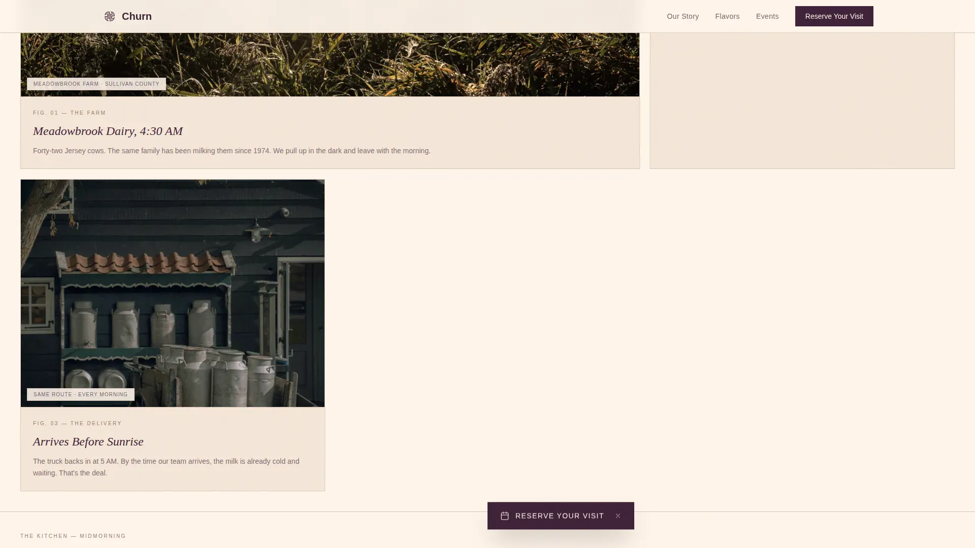 Artisan Batch Creamery Landing Page Template