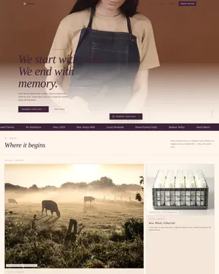 Artisan Batch Creamery Landing Page Template