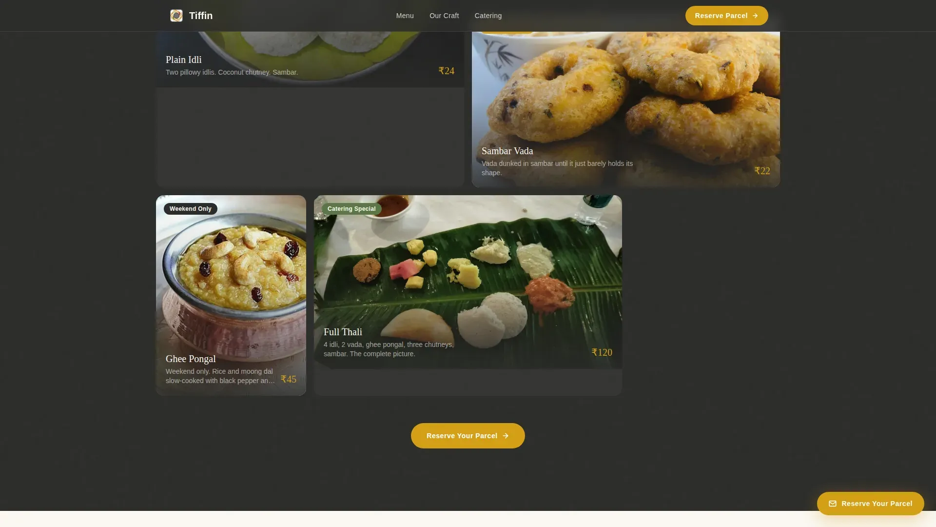 Regional & Specialty Restaurant Booking Website Template