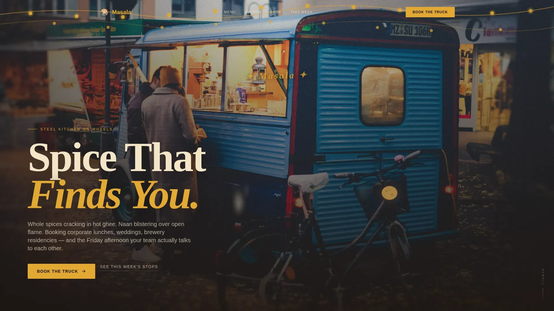 Indian Food Truck Landing Page Template