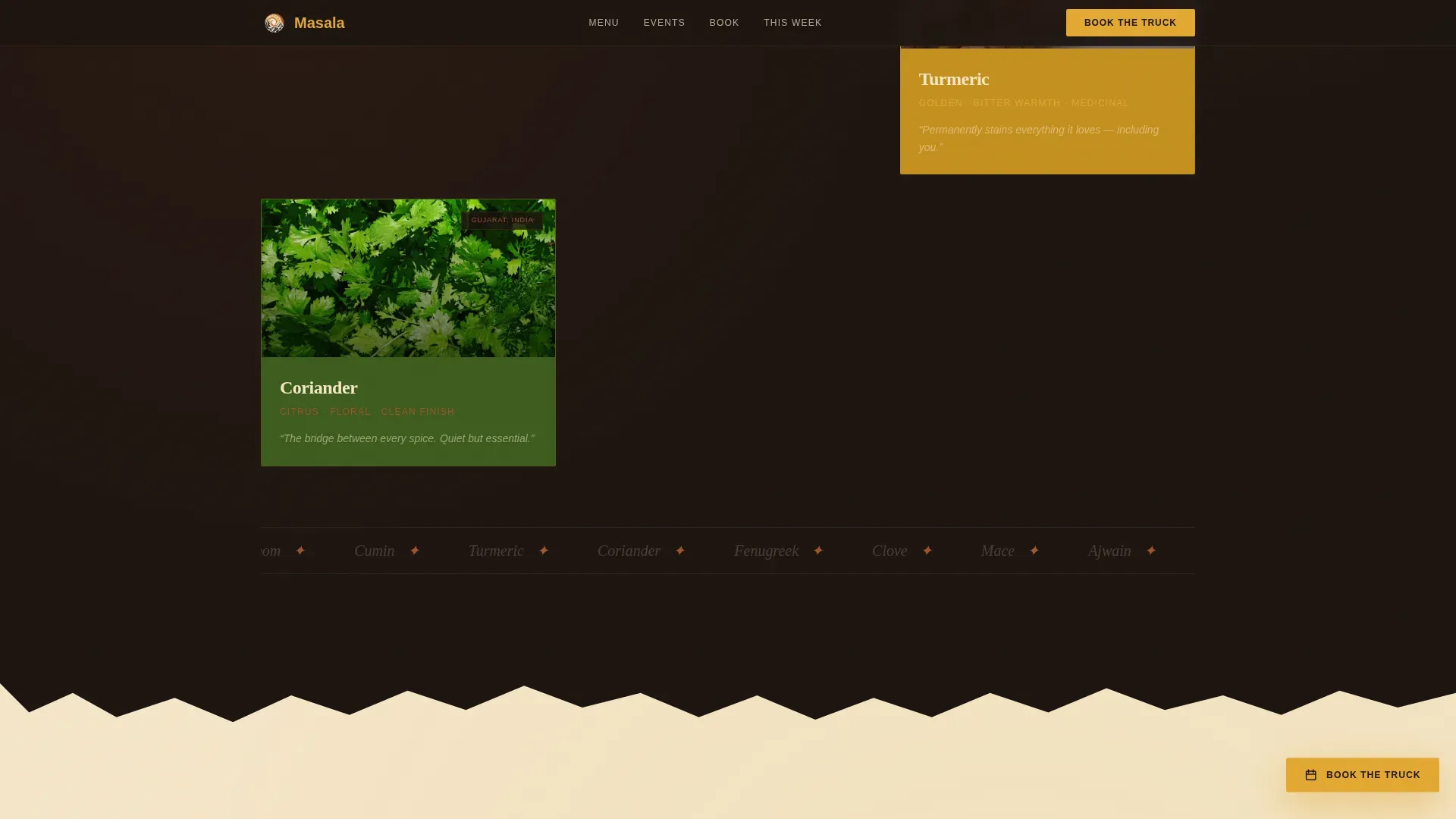 Indian Food Truck Landing Page Template