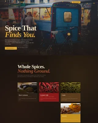 Indian Food Truck Landing Page Template