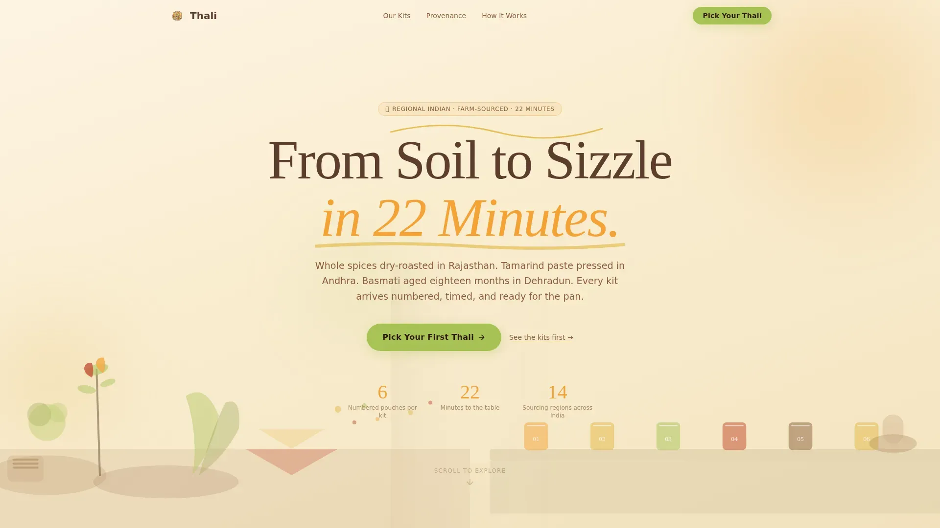 Authentic Indian Meal Kit Delivery Landing Page Template