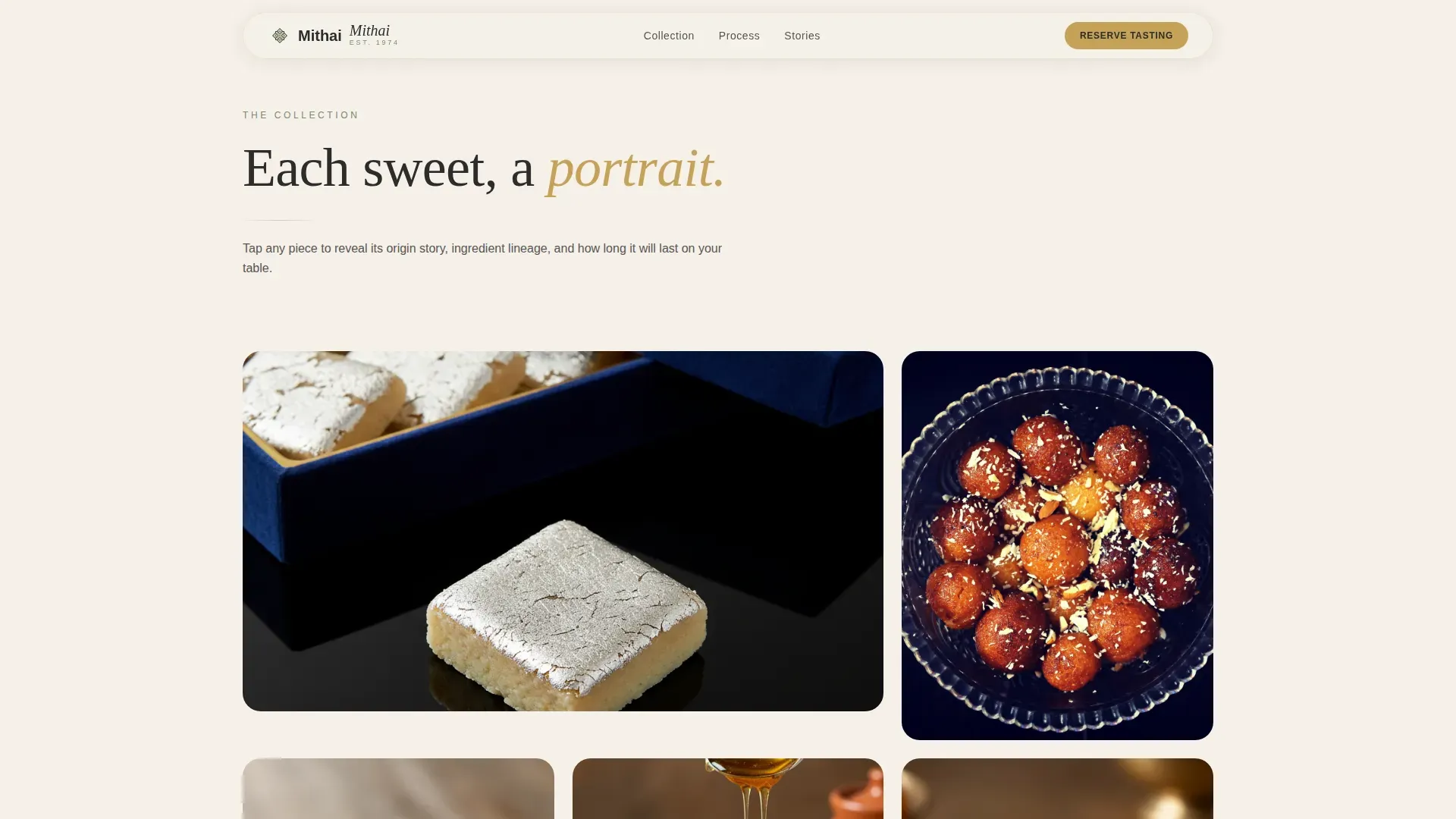Indian Sweets Shop & Mithai Website Template