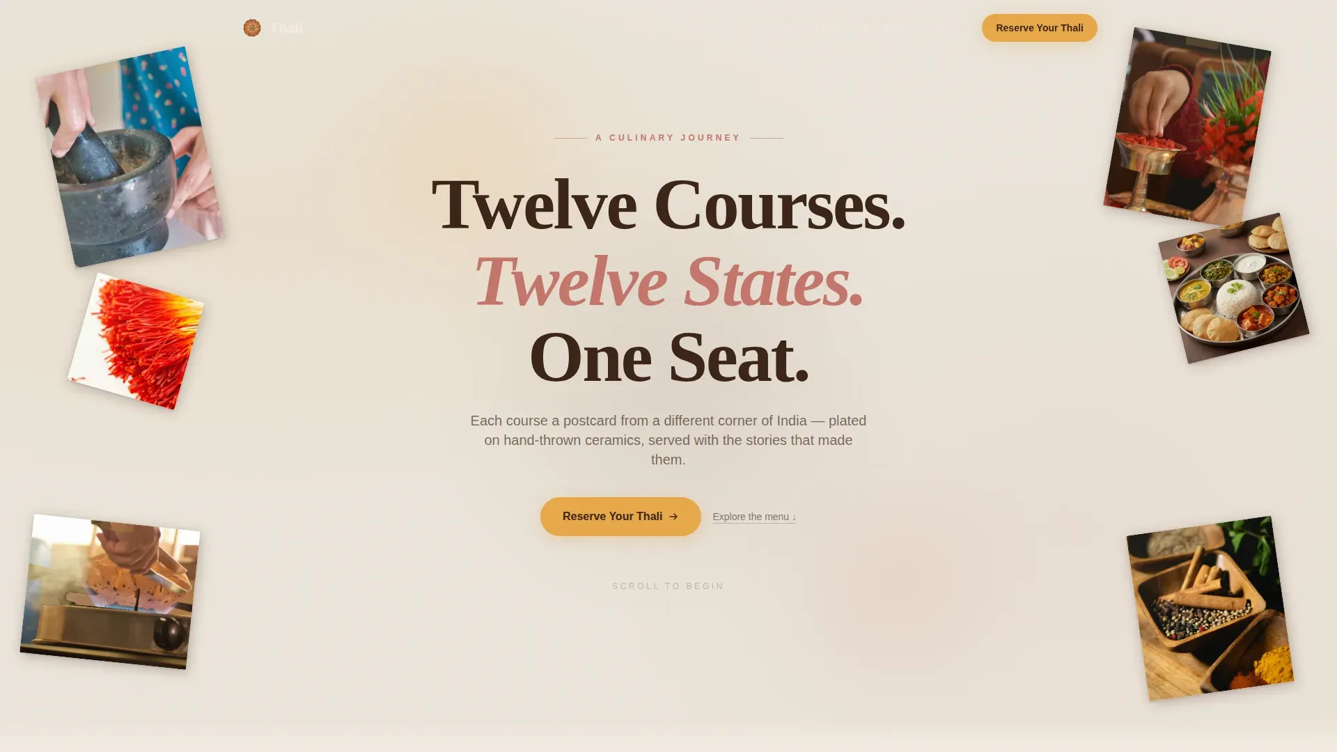 Indian Dining Professional Website Template