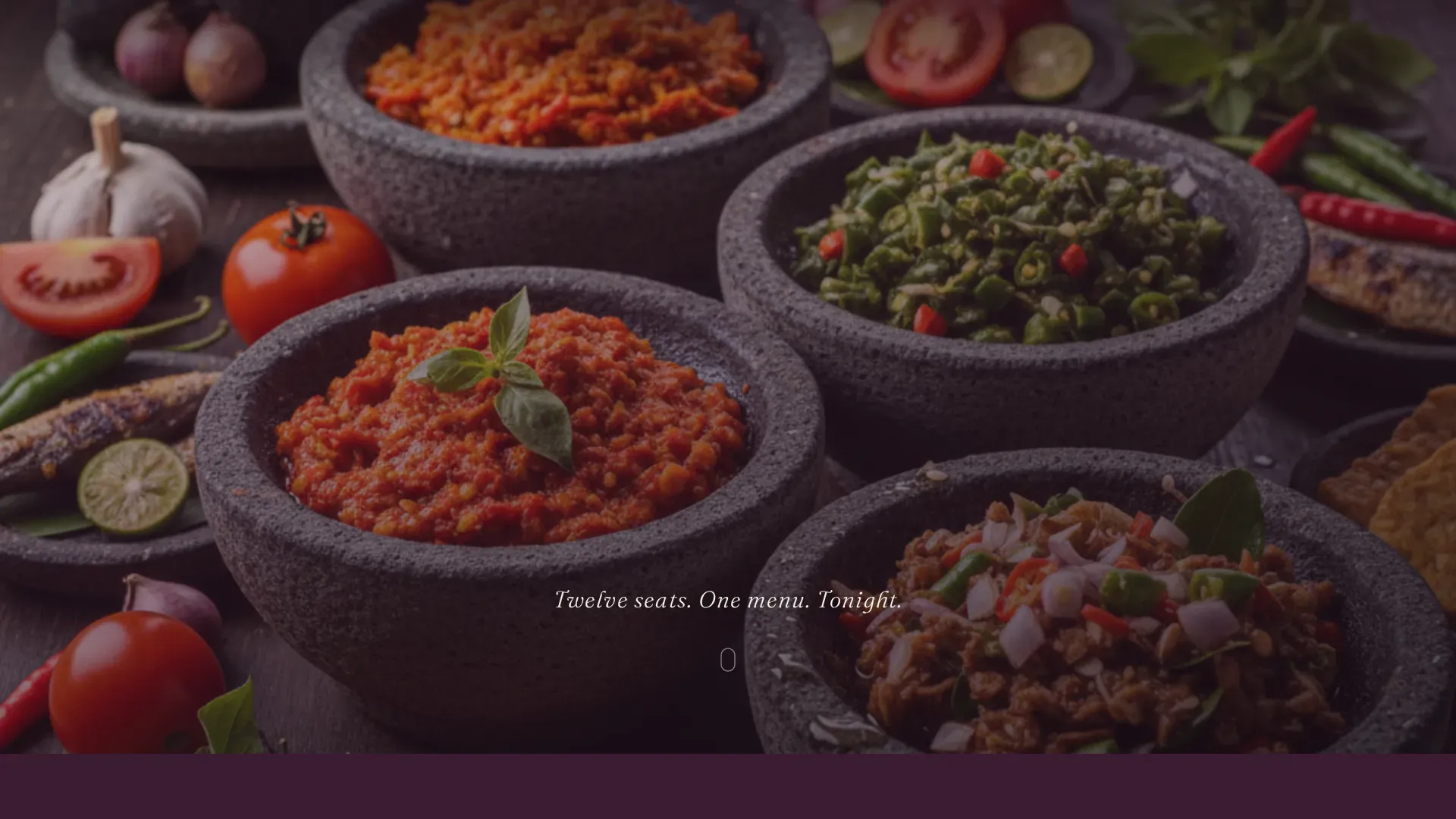Intimate Indonesian Dining Landing Page Template