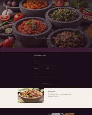 Intimate Indonesian Dining Landing Page Template