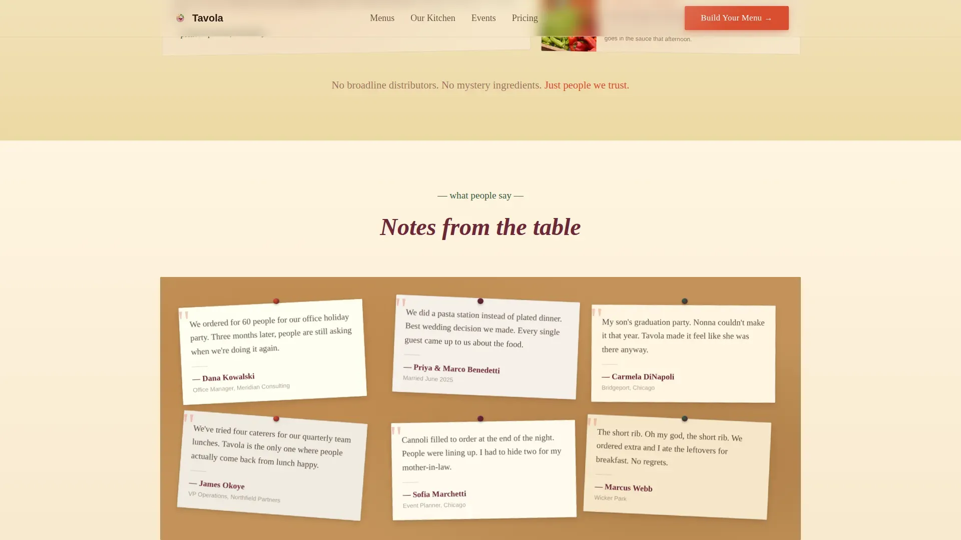 Italian Dining Pricing Website Template