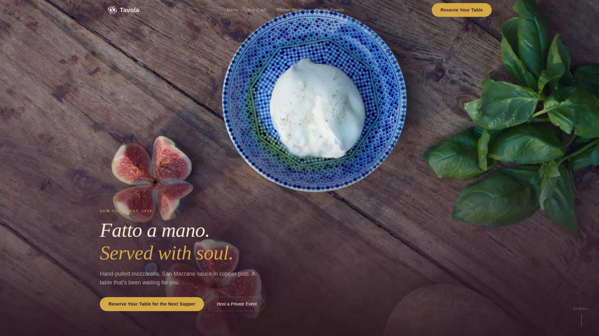 Heritage Italian Cuisine Landing Page Template