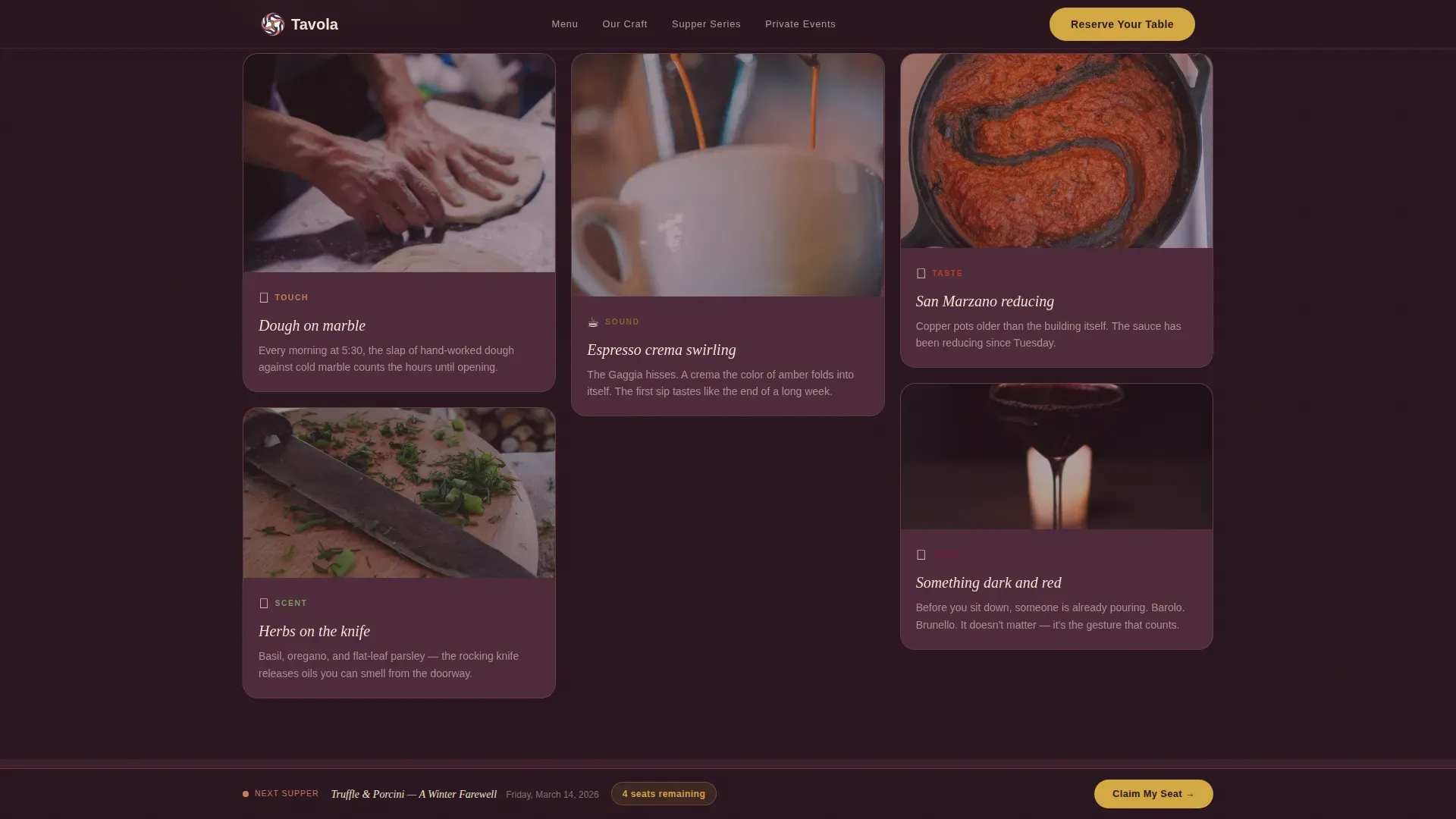 Heritage Italian Cuisine Landing Page Template