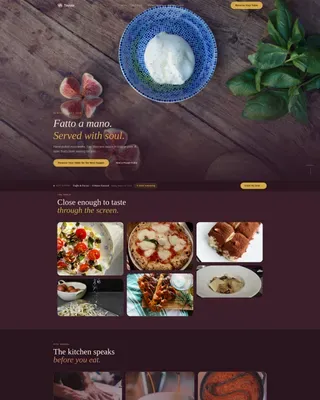 Heritage Italian Cuisine Landing Page Template