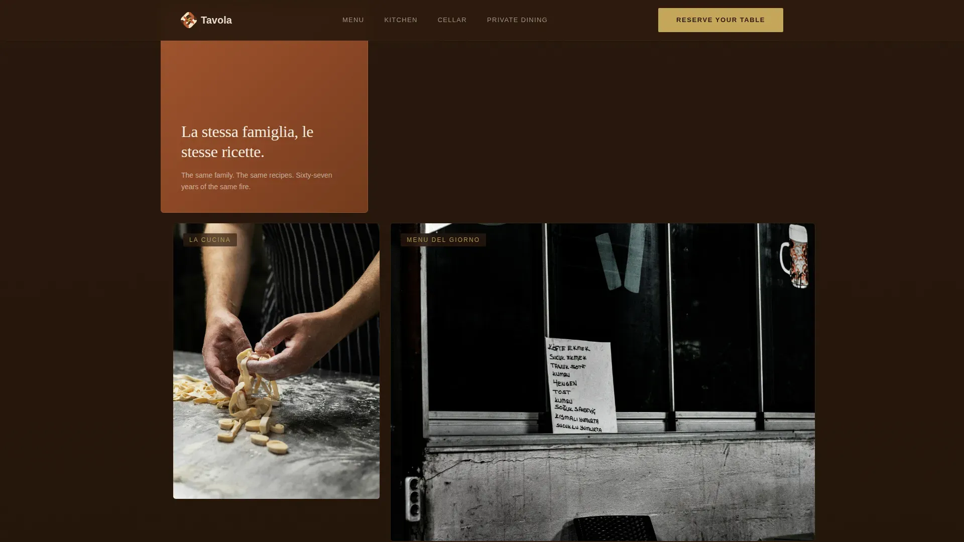 Fine Dining Reservation Landing Page Template