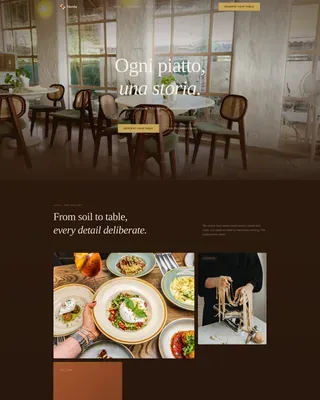 Fine Dining Reservation Landing Page Template
